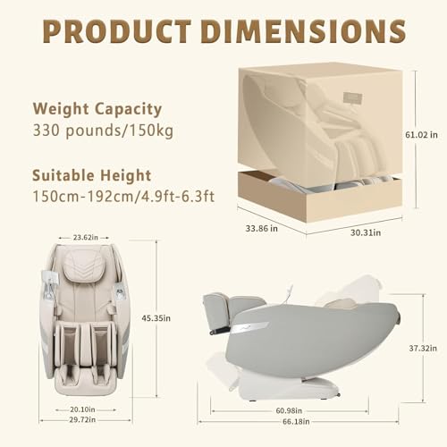 3D Full Body Zero Gravity Massage Chair with Heat and SL-Track C11708