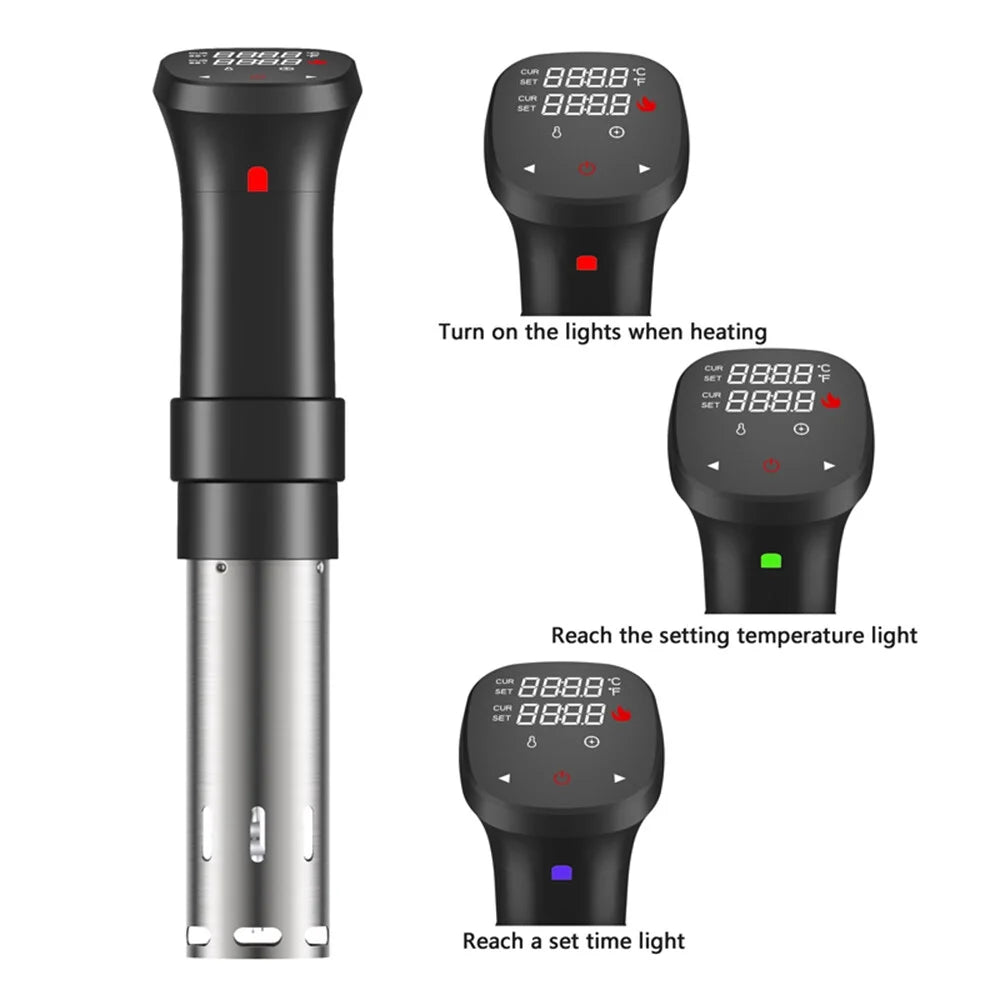 1100W Sous Vide Cooker Waterproof With Temperature Time Control Display F7483