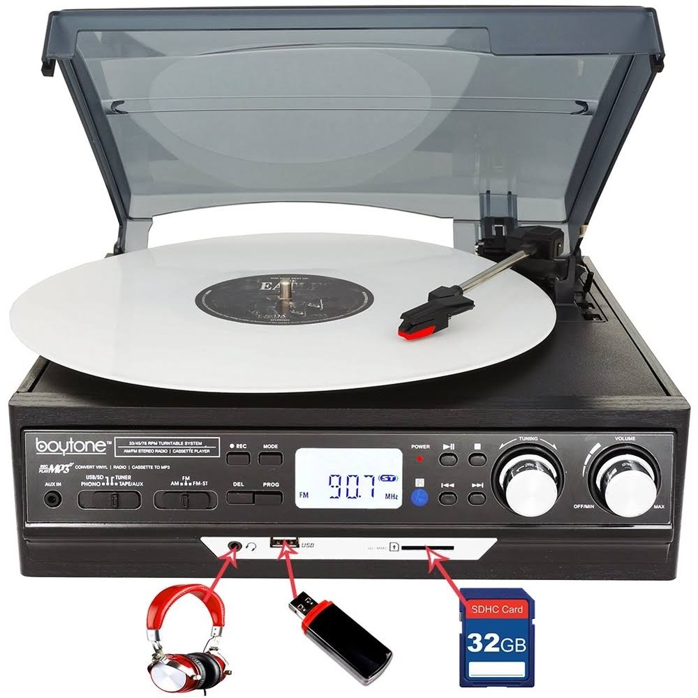 Bluetooth 3-Speed Stereo Turntable E29030