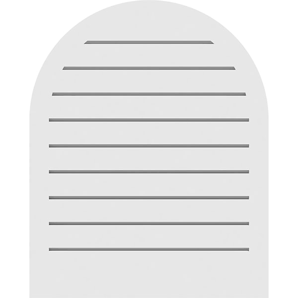 Round Top Surface Mount PVC Gable Vent with Brickmoul Y20159