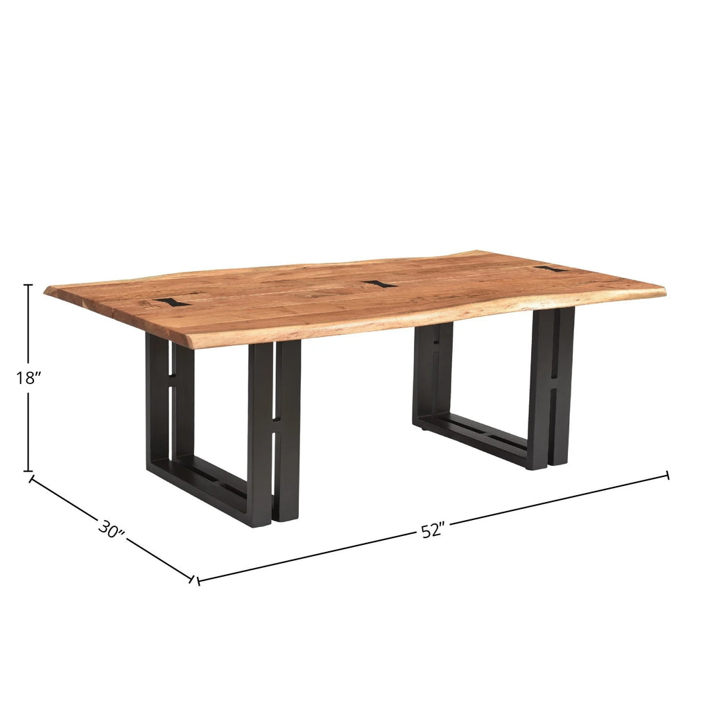 Acacia & Steel Cocktail Table J364