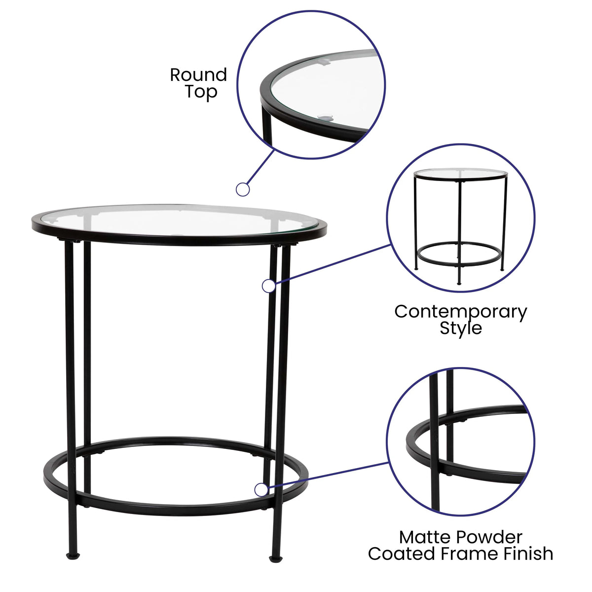 Glass End Table Q30891