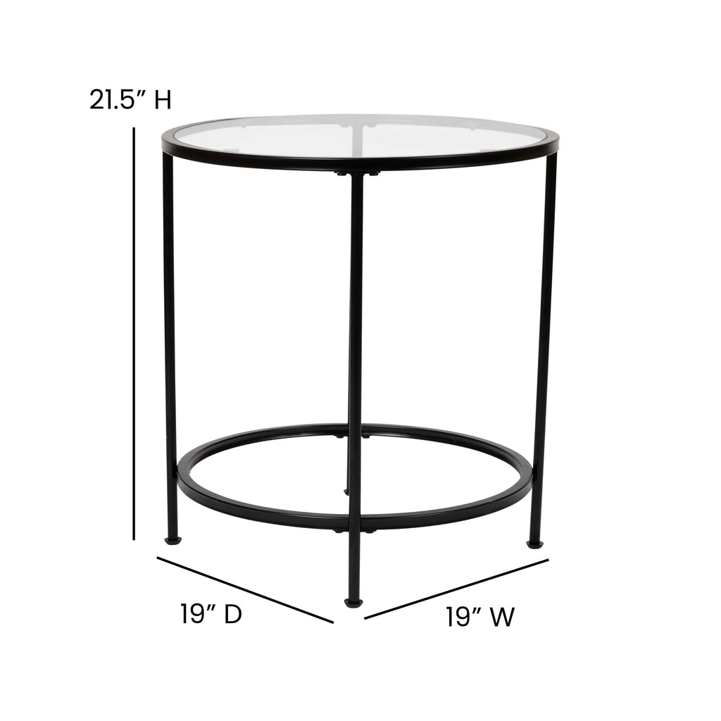 Glass End Table Q30891