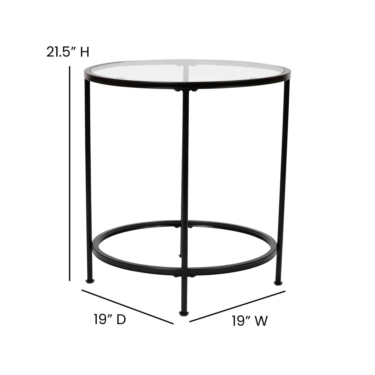 Glass End Table Q30891