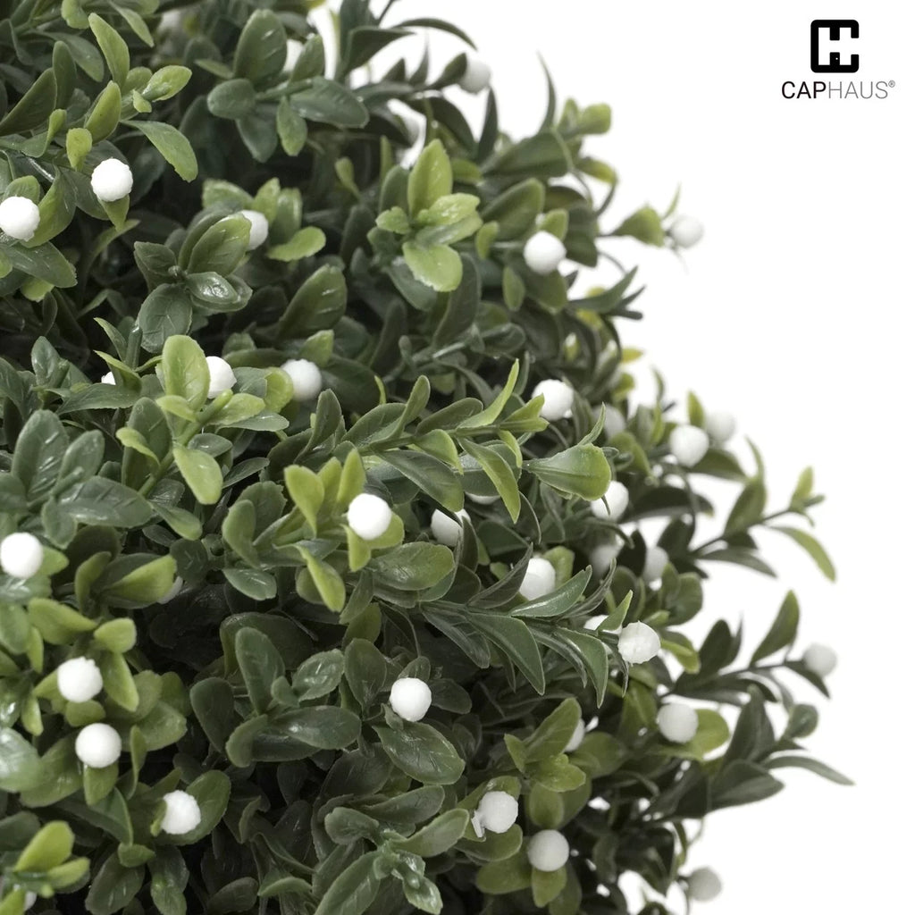 Artificial Boxwood Topiary Ball Tree Set of 2 P180899