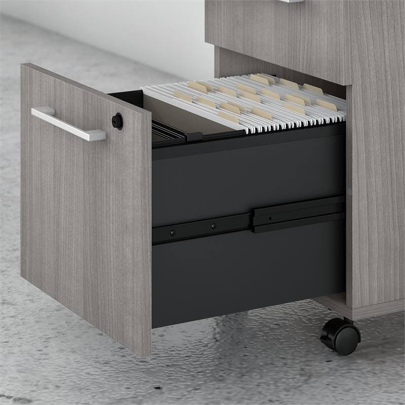 3 Drawer Mobile File Cabinet Platinum Gray T2834