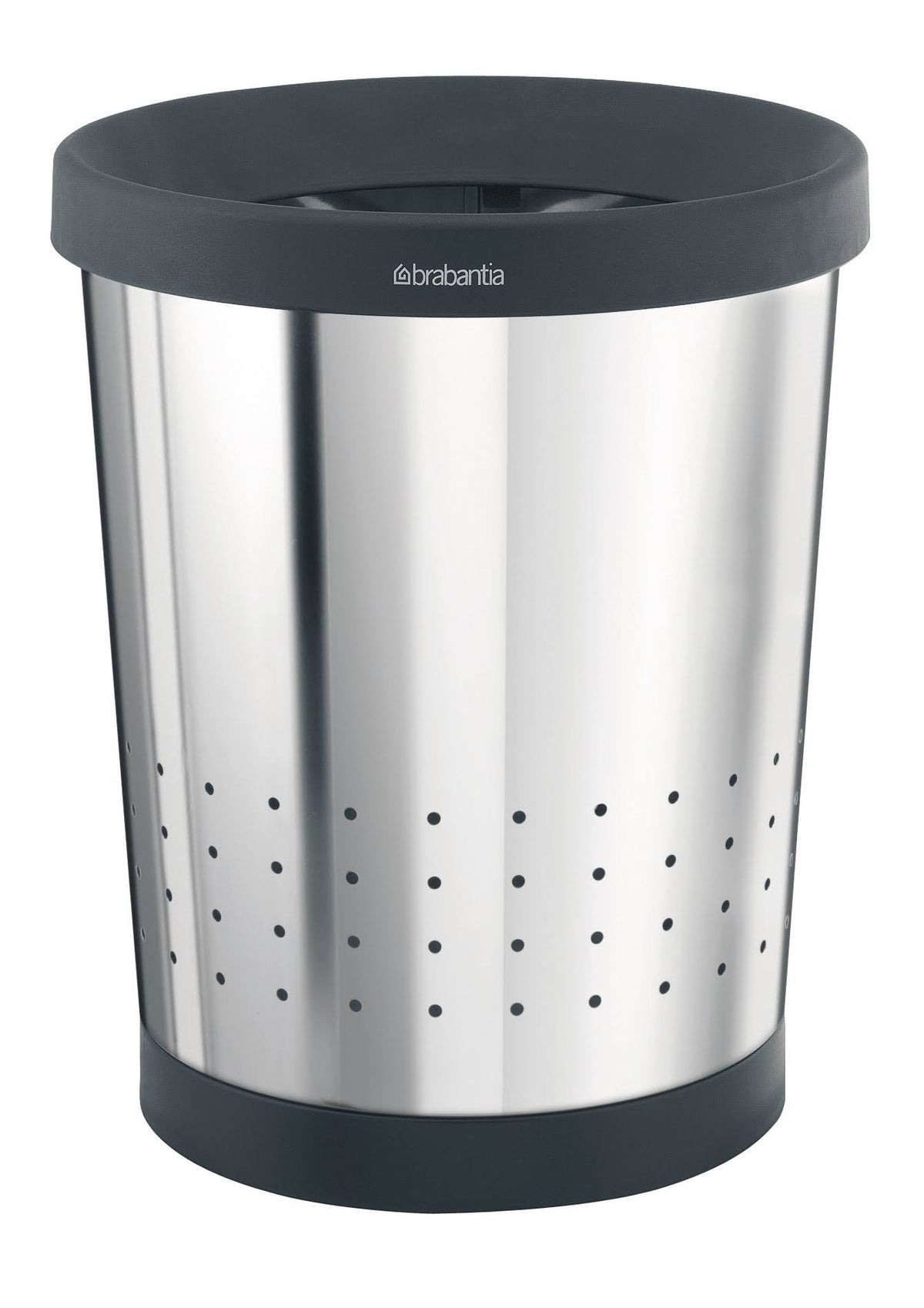 Matt Steel Conical Waste Paper Bin with Holes, 11 L J337050