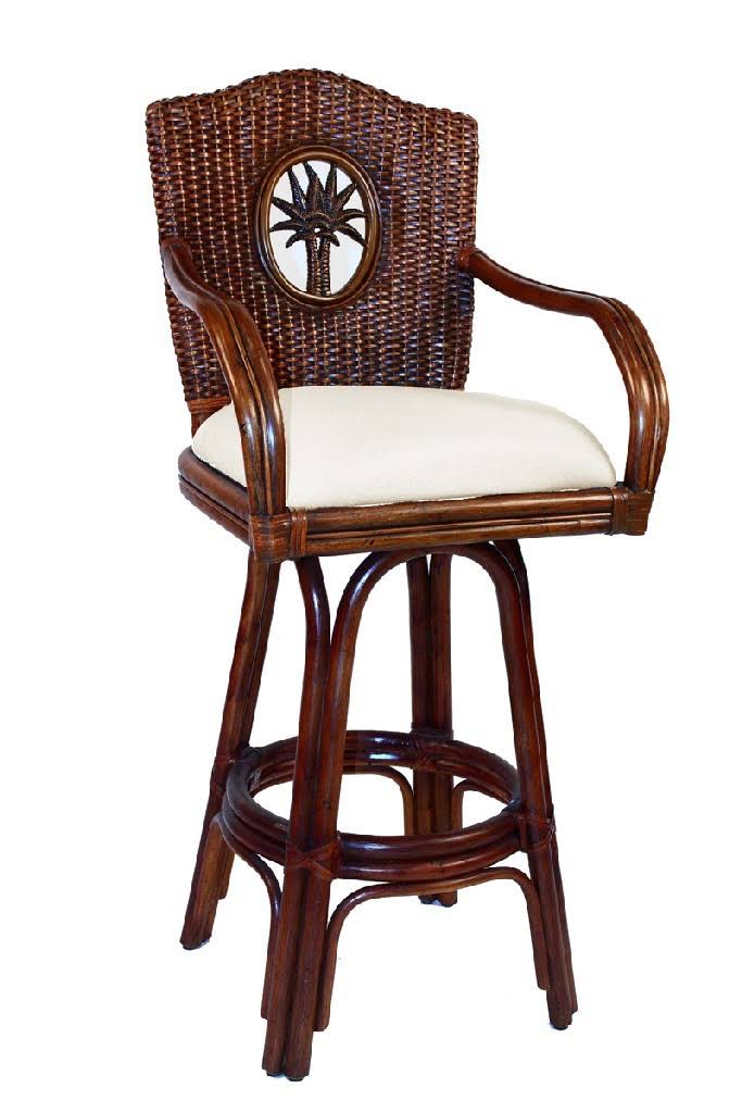 Swivel Rattan Wicker Barstool B733515