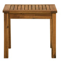 Brown Acacia Wood Outdoor Side Table J33232