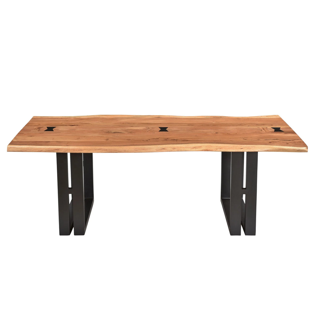 Acacia & Steel Cocktail Table J364