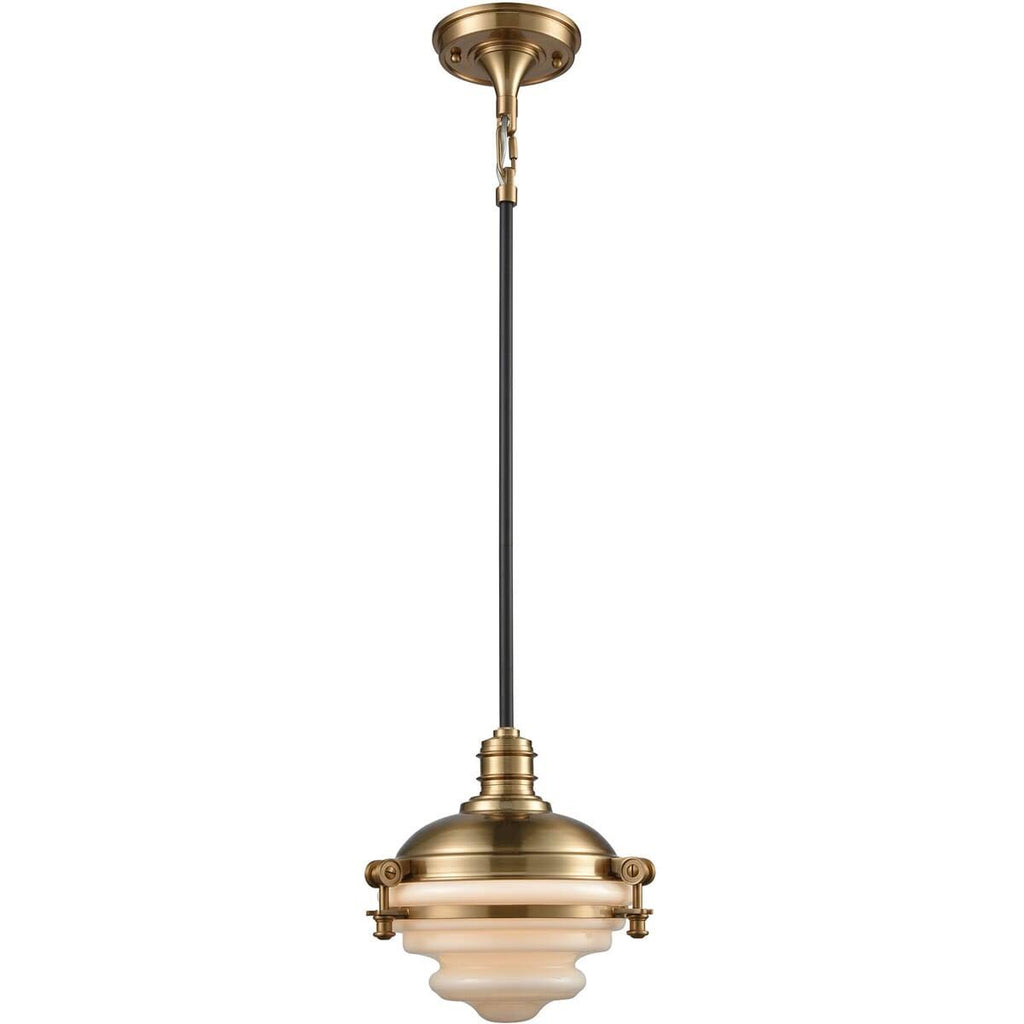 Satin Brass 3 Light Flush Mount V17696
