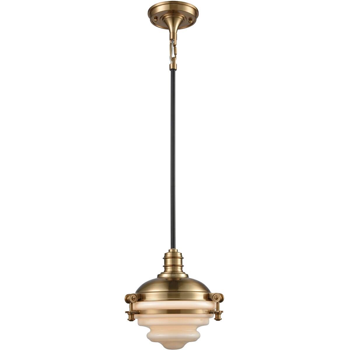 Satin Brass 3 Light Flush Mount V17696