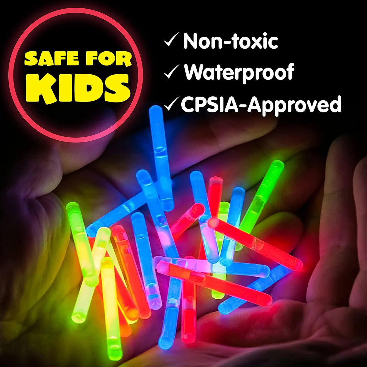 200 Pcs Mini Glow Sticks Bulk 8 Colors M97676