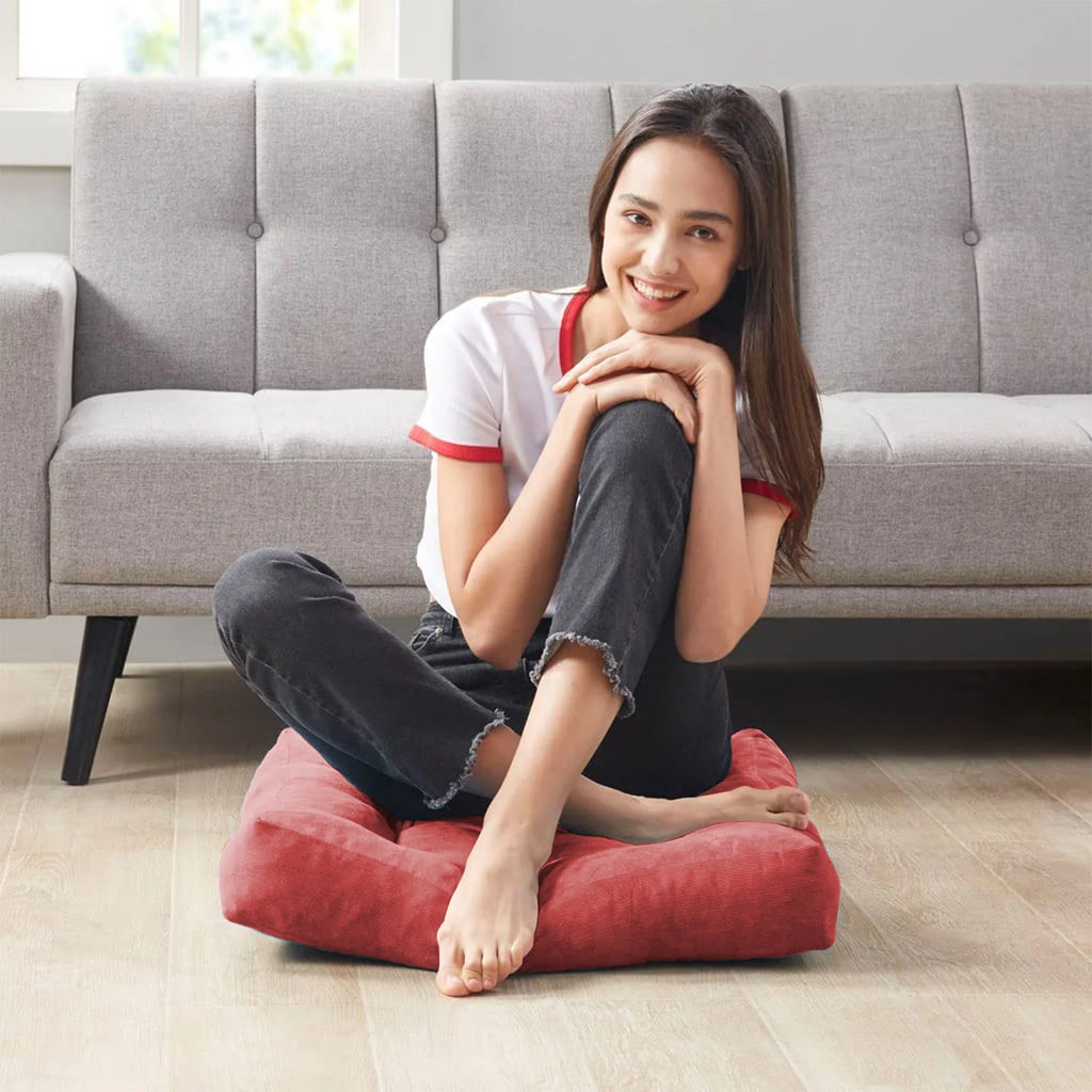 Rose Red 2 Pack 22" Large Floor Pillow M49000