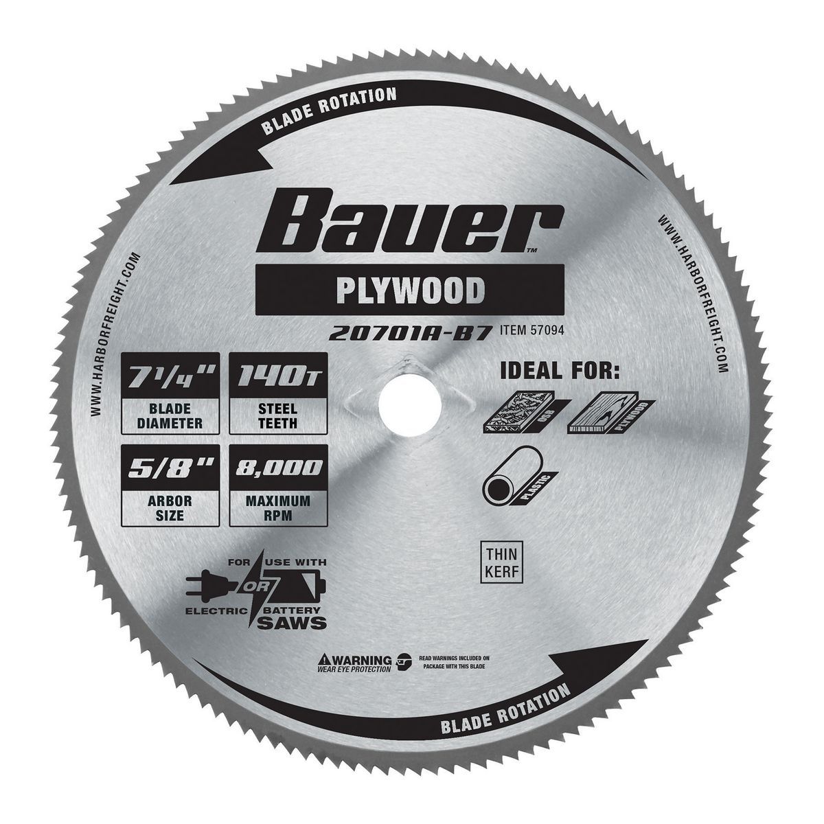 7-1/4 in. 140T Plywood Circular Saw Blade B497