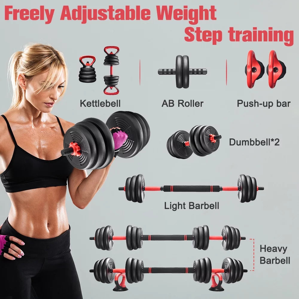 6 in 1 Adjustable Dumbbells Set M78268