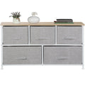 Steel Frame 5-Drawer Dresser Storage Tower U791