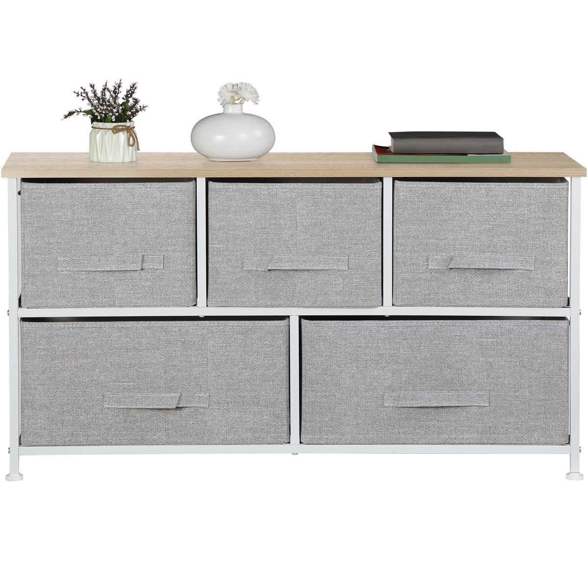 Steel Frame 5-Drawer Dresser Storage Tower U791