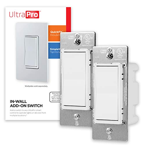 White In-Wall Rocker Paddle Smart Switch 2 Pack Y56578