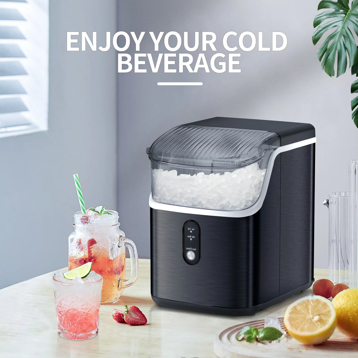 Nugget Ice Maker Countertop with Self-Cleaning, 33lbs/24H N9996