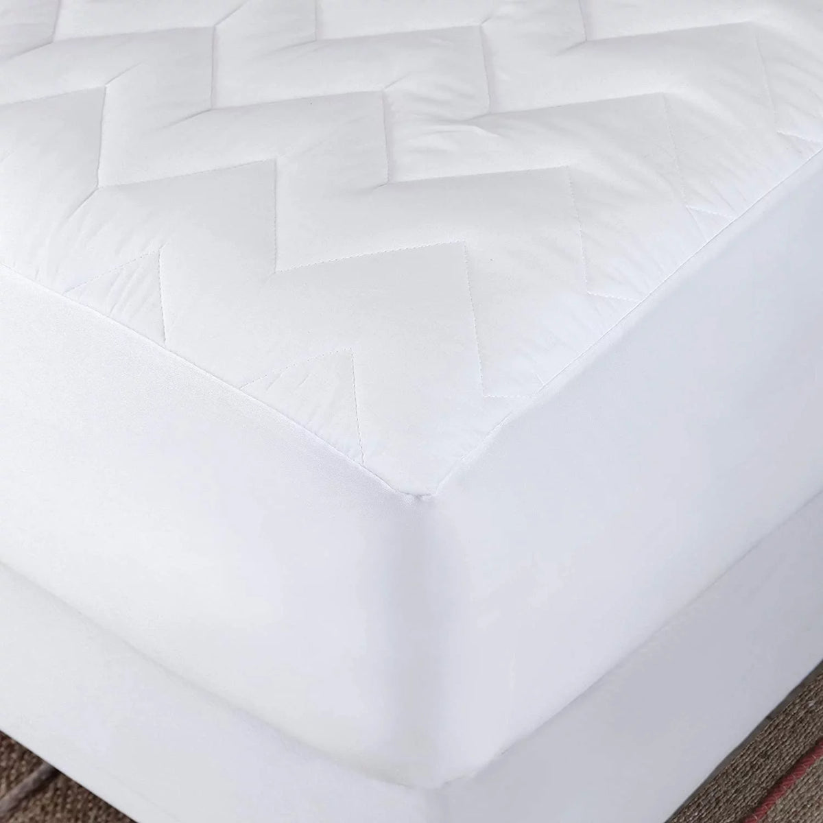 Waterproof Hypoallergenic Queen Size Cotton Mattress Pad Cover I598377
