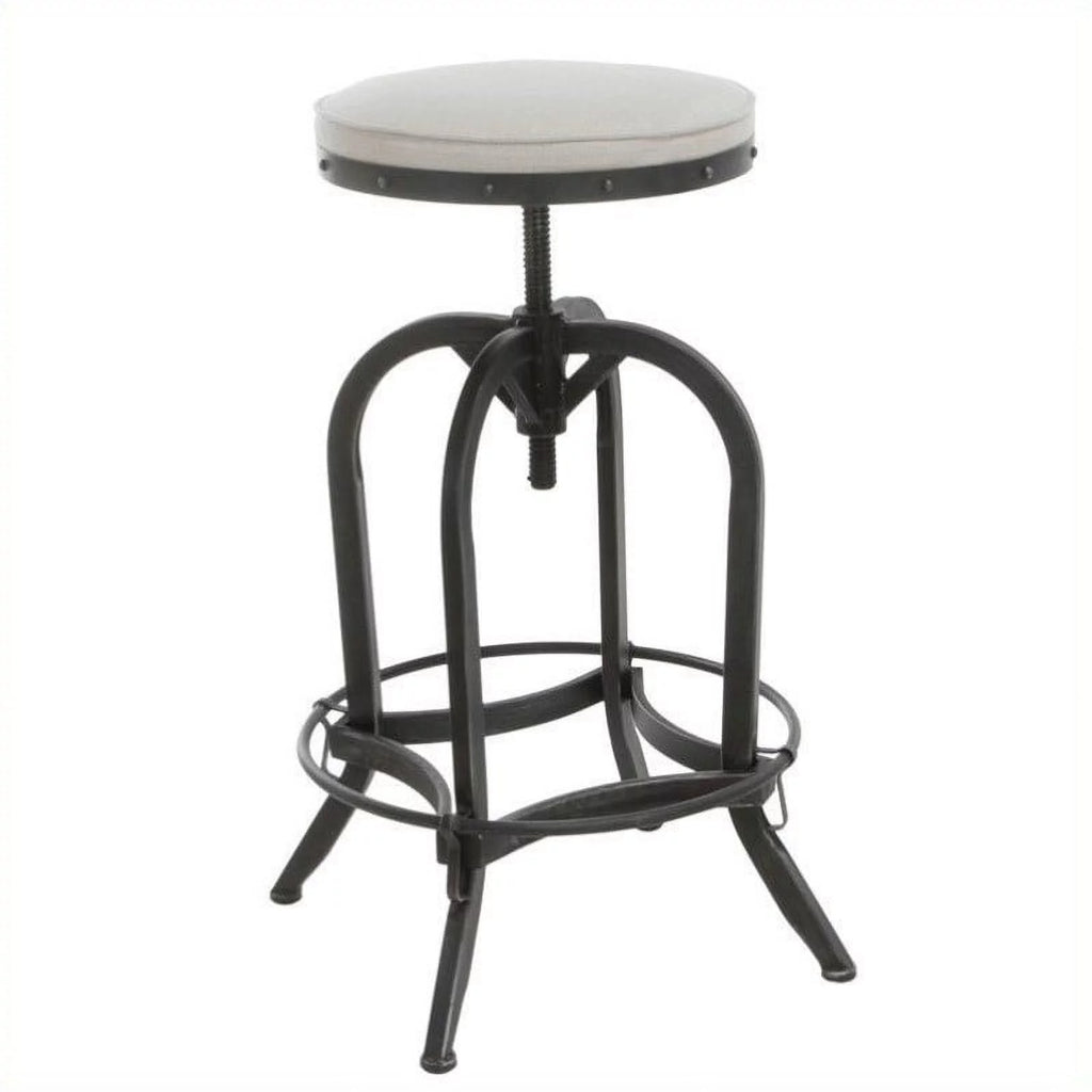 26" Off White Swivel Bar Stool R567941