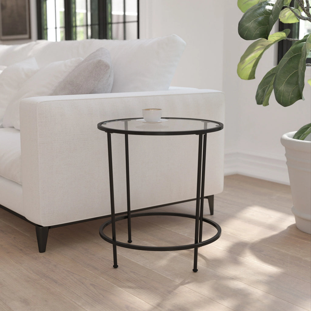 Glass End Table Q30891