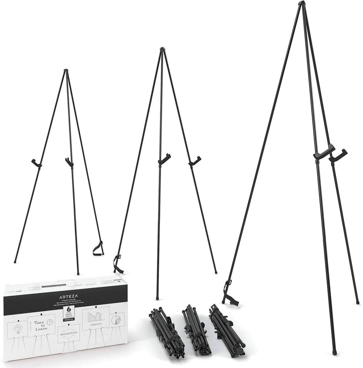 Black Steel Display Easel 6 Pack Y5681