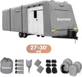 4-Layer Windproof Travel Trailer Cover Fits 27' - 30' with 2 Straps and 2 Patches A9517