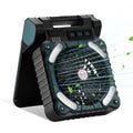 Solar Camping Fan with Solar Panel, LED Light, 4 Speeds, 10000mAh O7353