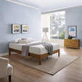 Queen Antique Espresso Wood Platform Bed Frame N72712