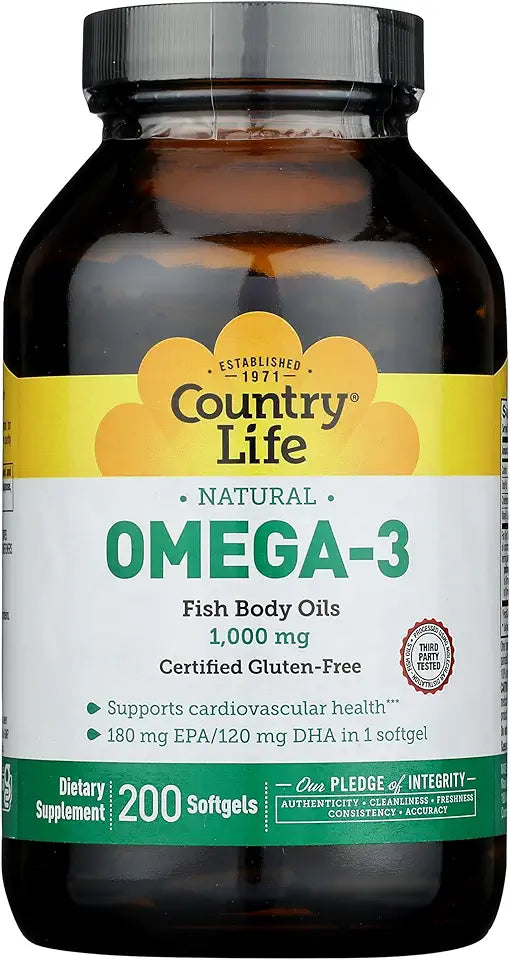 Omega-3 1000Mg Fish Oil 200-Softgel A7276