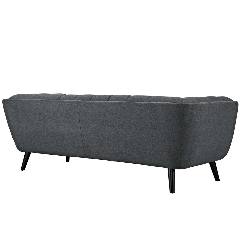 Gray Upholstered Fabric Sofa and Armchair Set M427