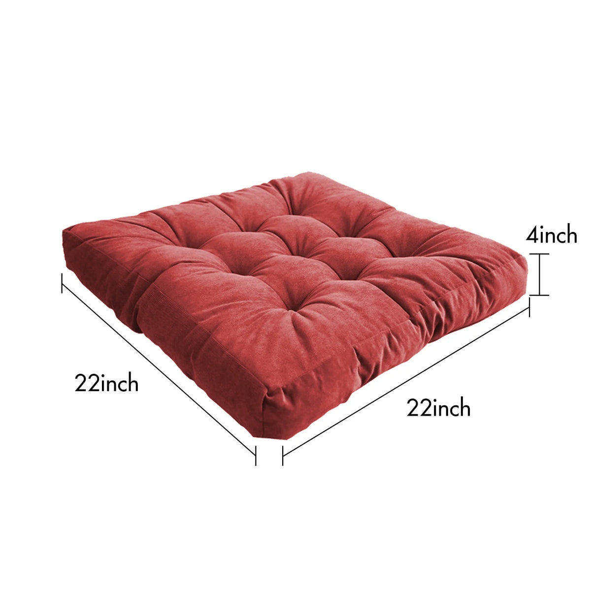 Rose Red 2 Pack 22" Large Floor Pillow M49000