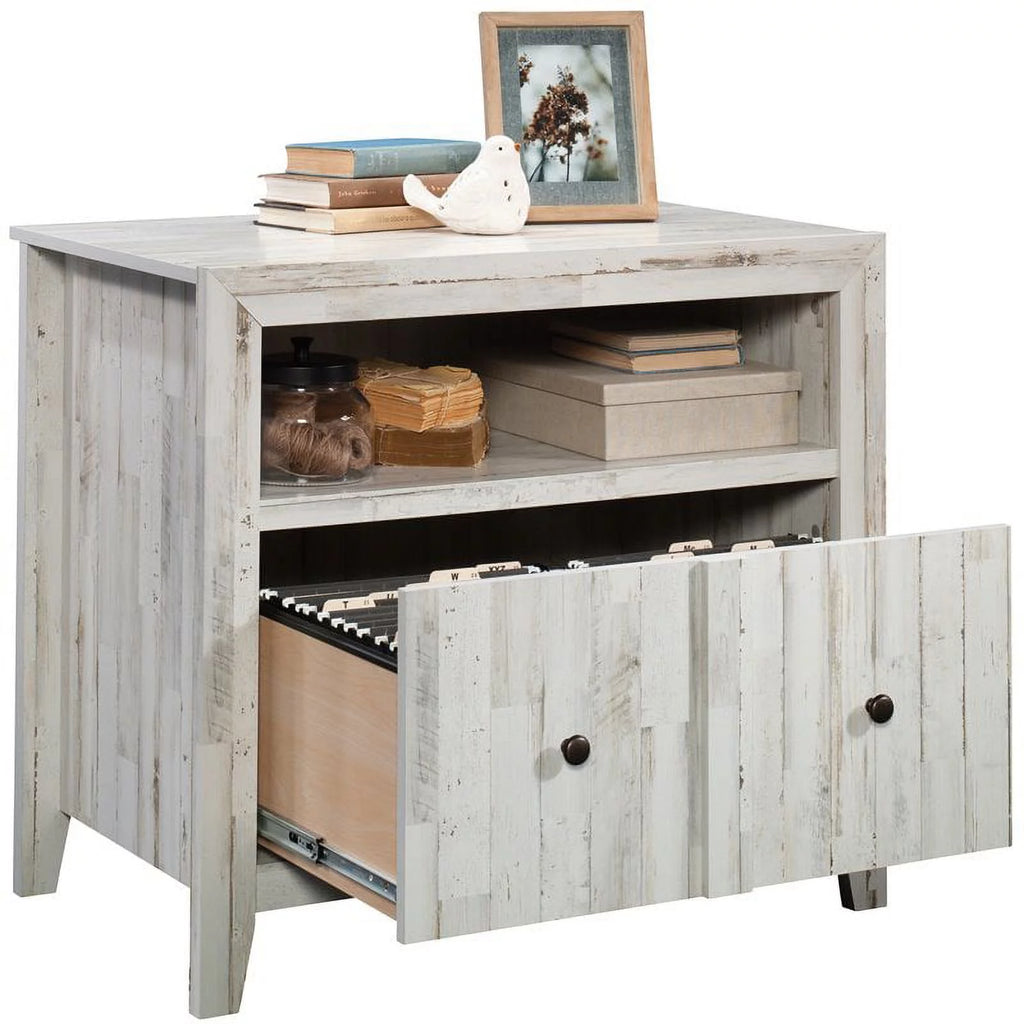 White Engineered Wood Lateral File Cabinet Z6666