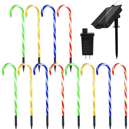 24 Pack Candy Cane Pathway Stake Lights D243