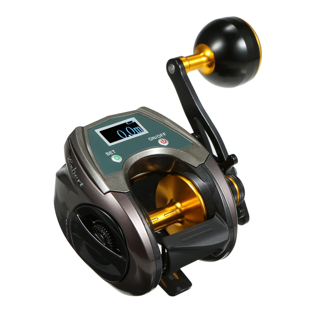 USB Rechargeable Carbon Fiber Baitcasting Reel Electric Fishing Reel X11281
