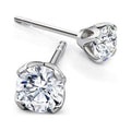 14K White Gold Womens Stud Earrings H92111