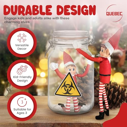 12 Inch Boy & Girl Christmas Elf Figures K171245