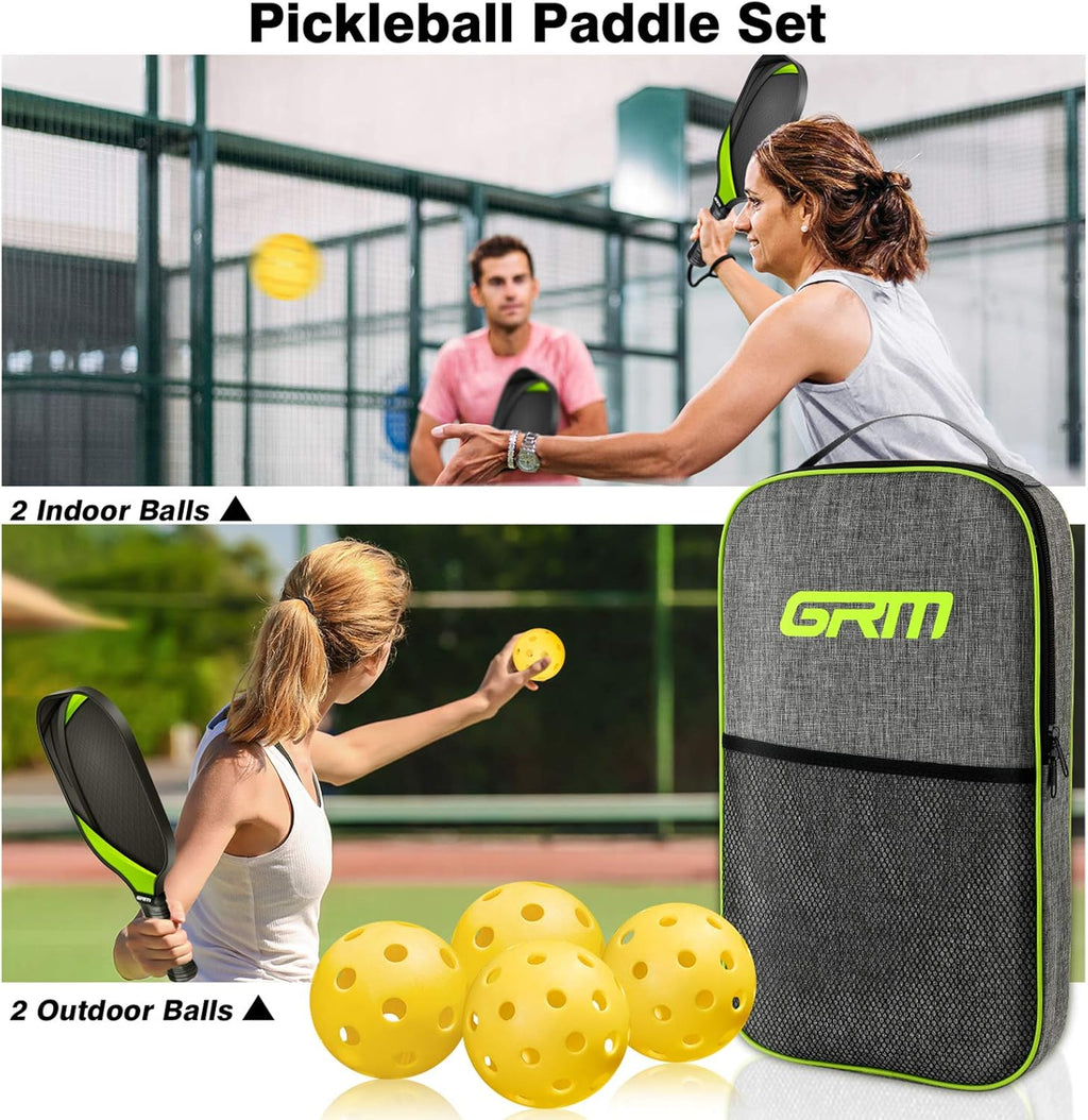 Set of 4 Graphite Pickleball Paddles with Carry Bag B487378