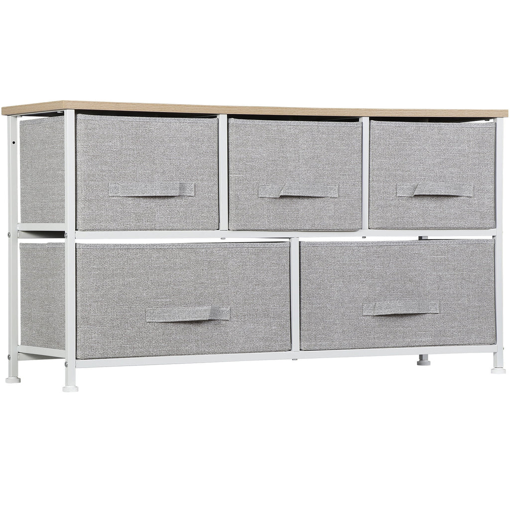 Steel Frame 5-Drawer Dresser Storage Tower U791