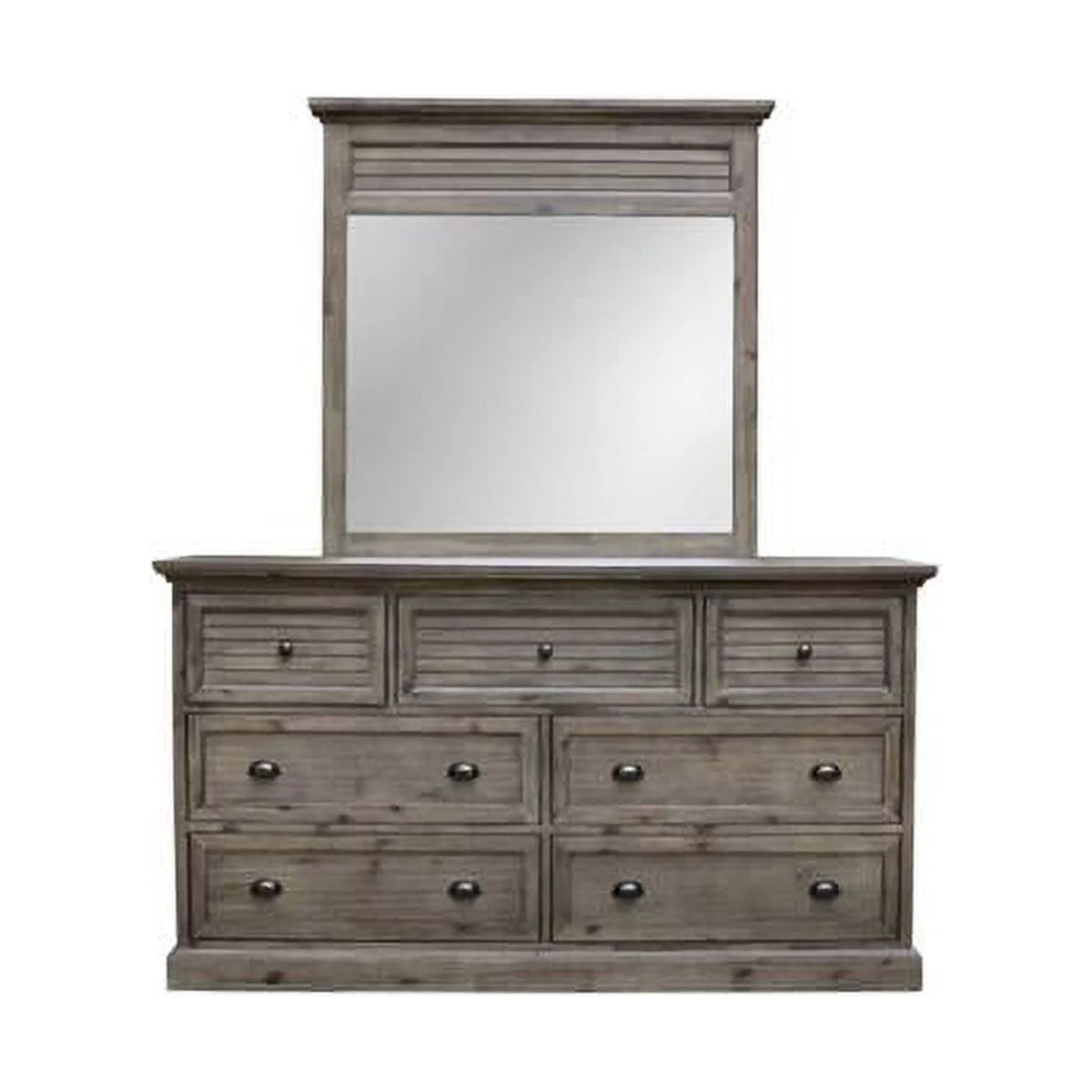Grey Dresser with Mirror S93846