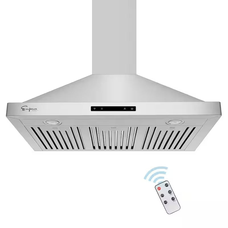 36 in. 380 CFM Convertible Wall Mount Range Hood in Stainless Steel H885