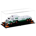 Clear Acrylic Display Case with Orange Risers 17 inch x 6 inch x 7 inch W4101