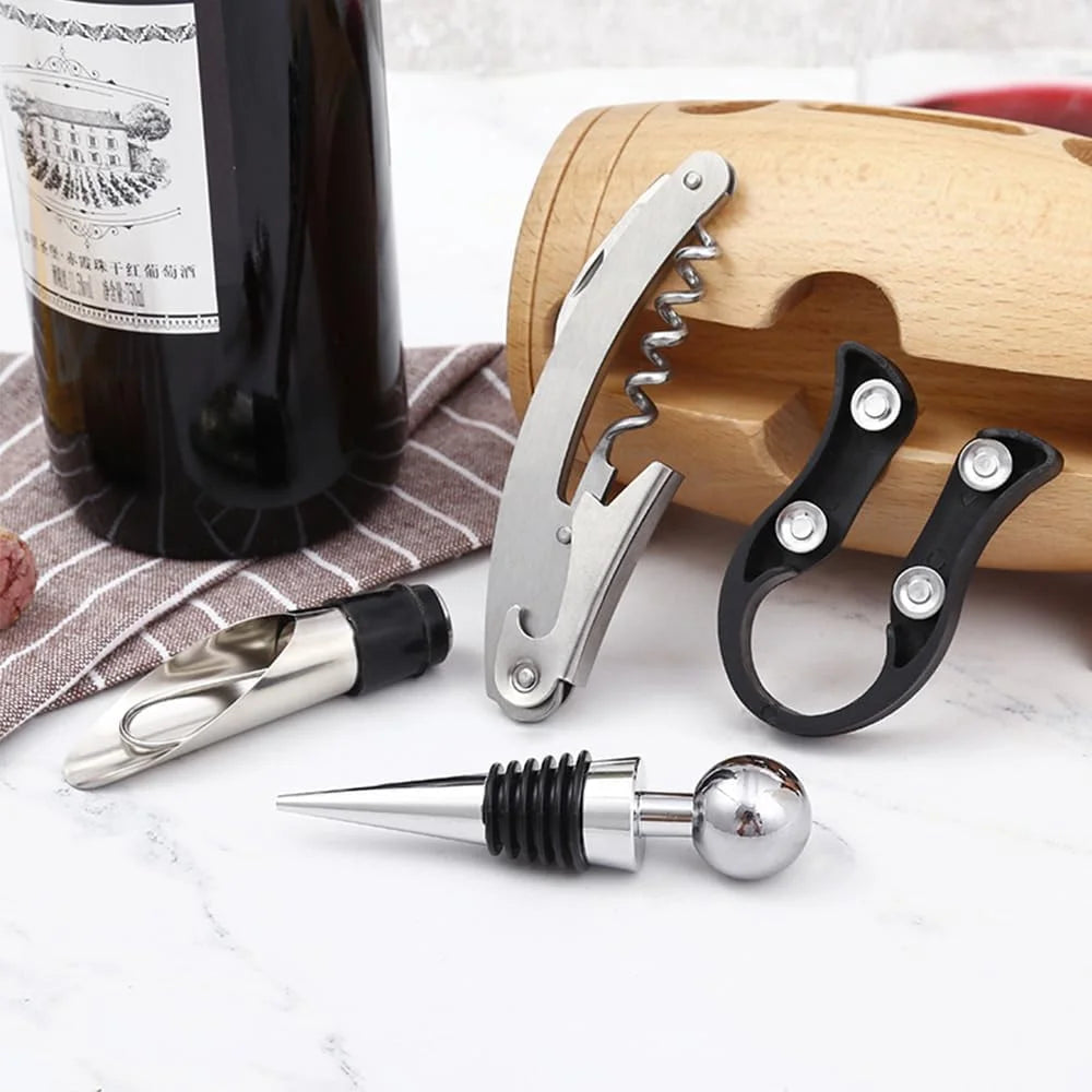 4 PCS Stainless Steel Wine Opener Set G38629
