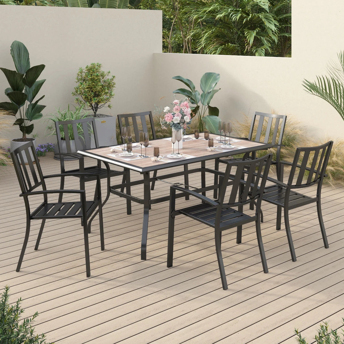 7 Piece Outdoor Patio Dining Set J572