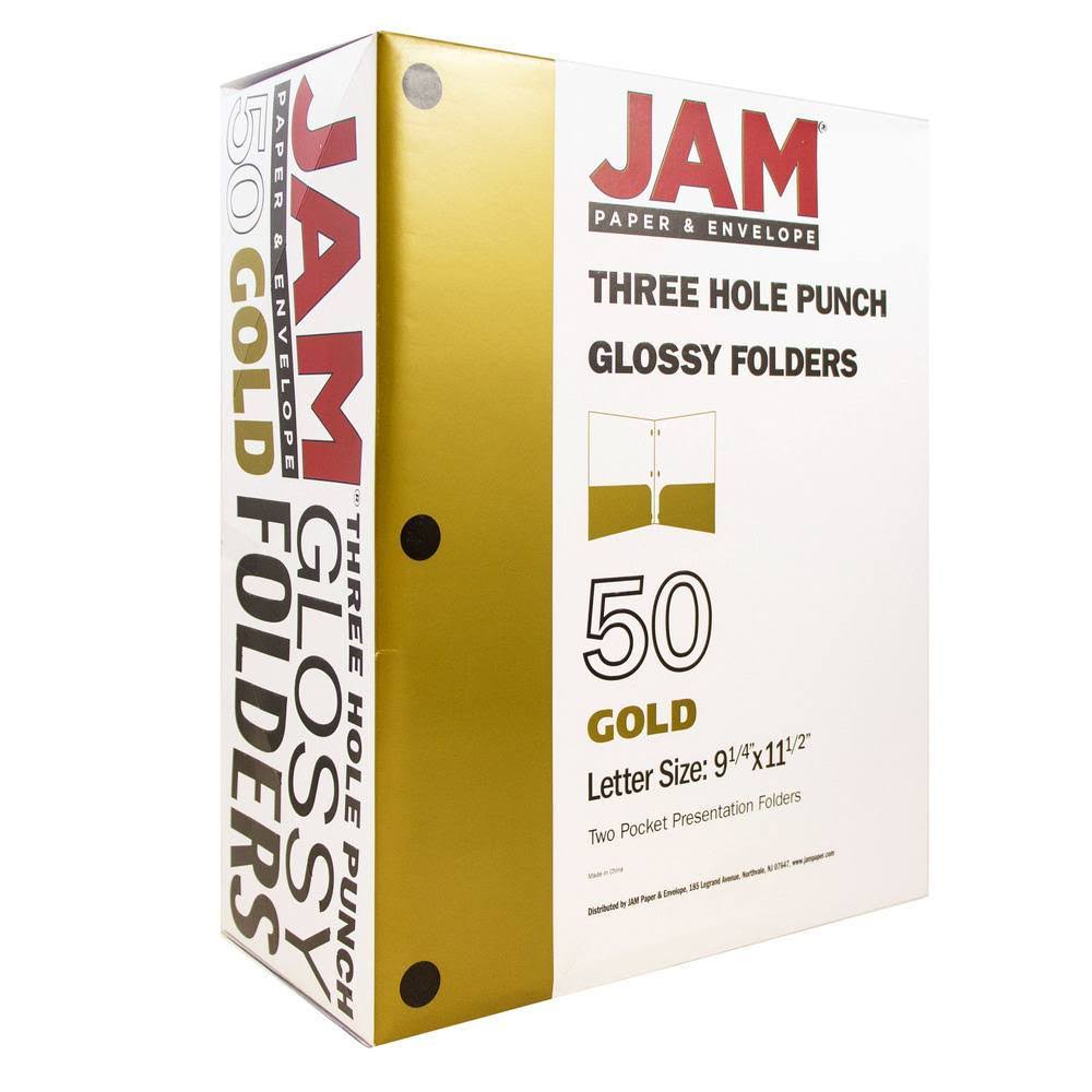 Gold 50/Pack Presentation Folder Y591