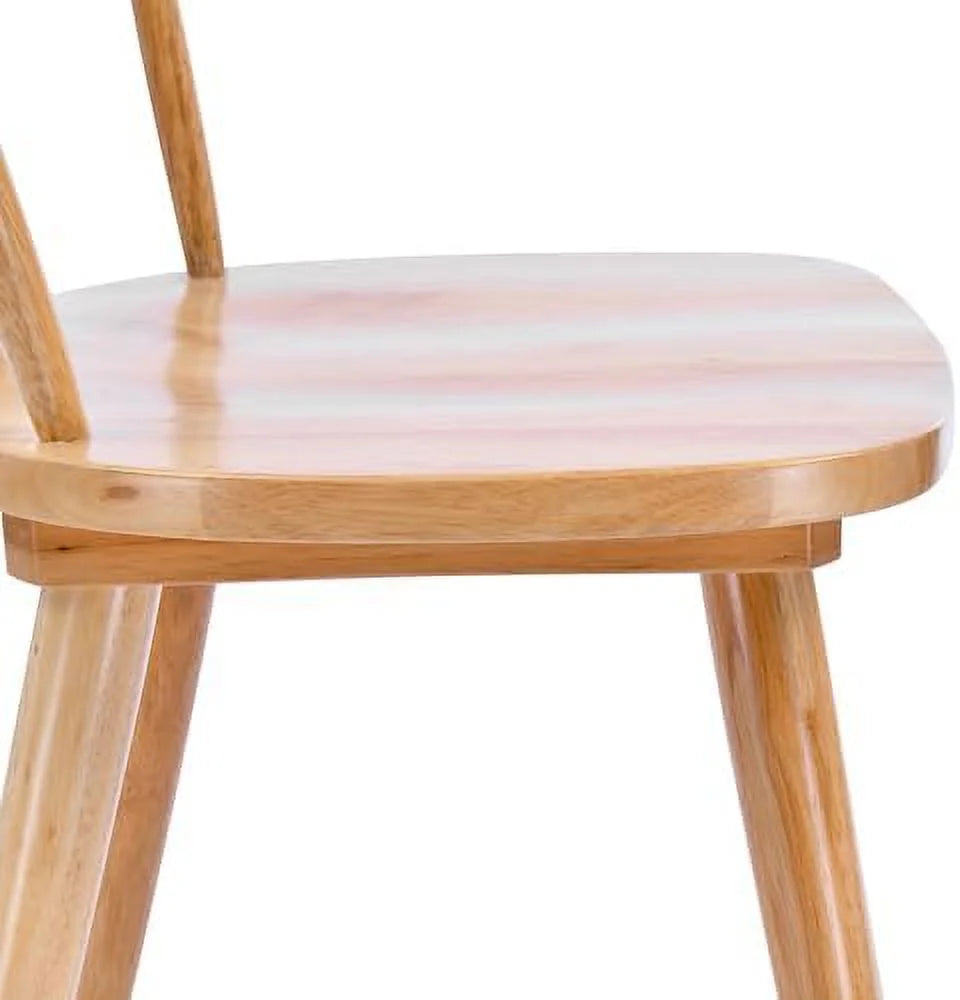 White Oak Wood Dining Chairs Set of 2 D62334