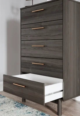 Dark Gray Chest of Drawers M275