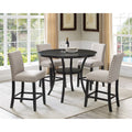 Espresso Tan Wood Counter Dining Set with Chairs H466605